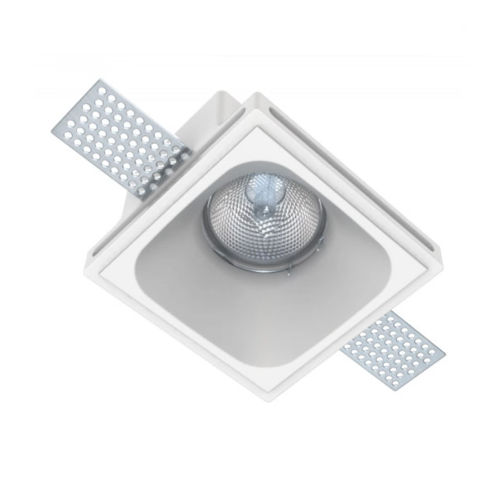 Γύψινο Χωνευτό Σποτ Οροφής Τετράγωνο 100x100mm 1x GU10 max 50W D665 - UNIVERSE