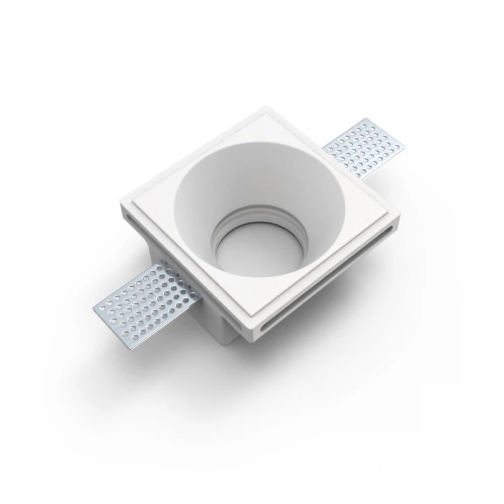 Γύψινο Χωνευτό Σποτ Οροφής Στρογγυλό 100x100mm 1x GU10 max 50W D664 - UNIVERSE