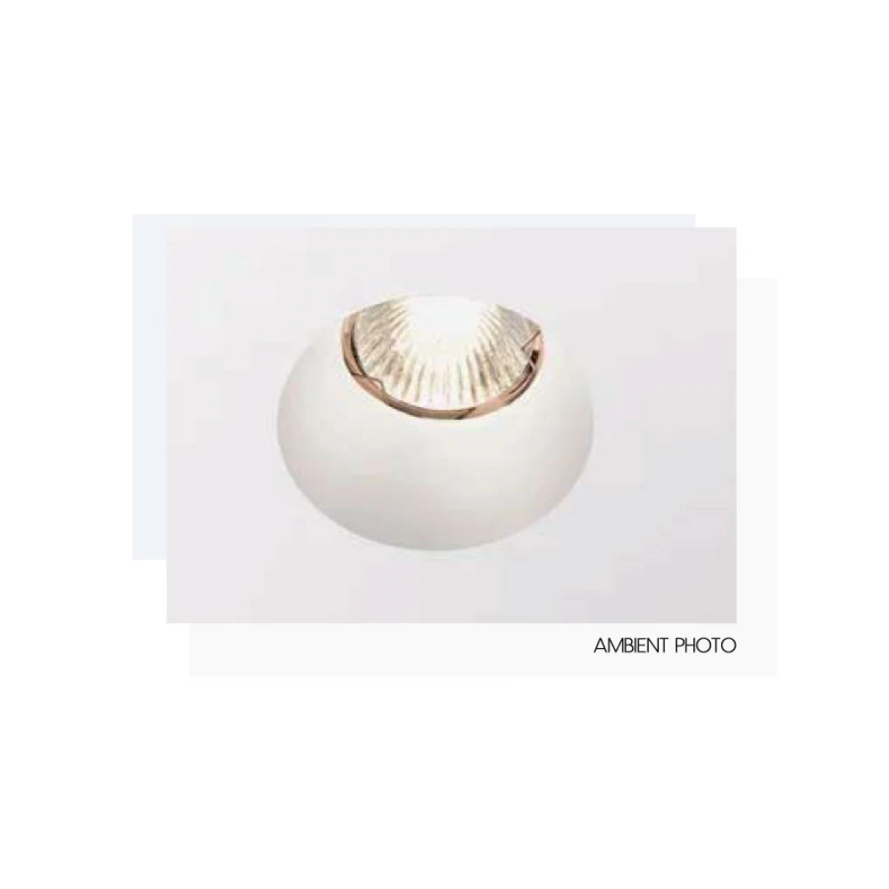 Γύψινο Χωνευτό Σποτ Οροφής Στρογγυλό 100x100mm 1x GU10 max 50W D664 - UNIVERSE