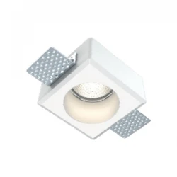 Γύψινο Χωνευτό Σποτ Οροφής Τετράγωνο 80x80mm 1x GU10 max 50W D653 - UNIVERSE