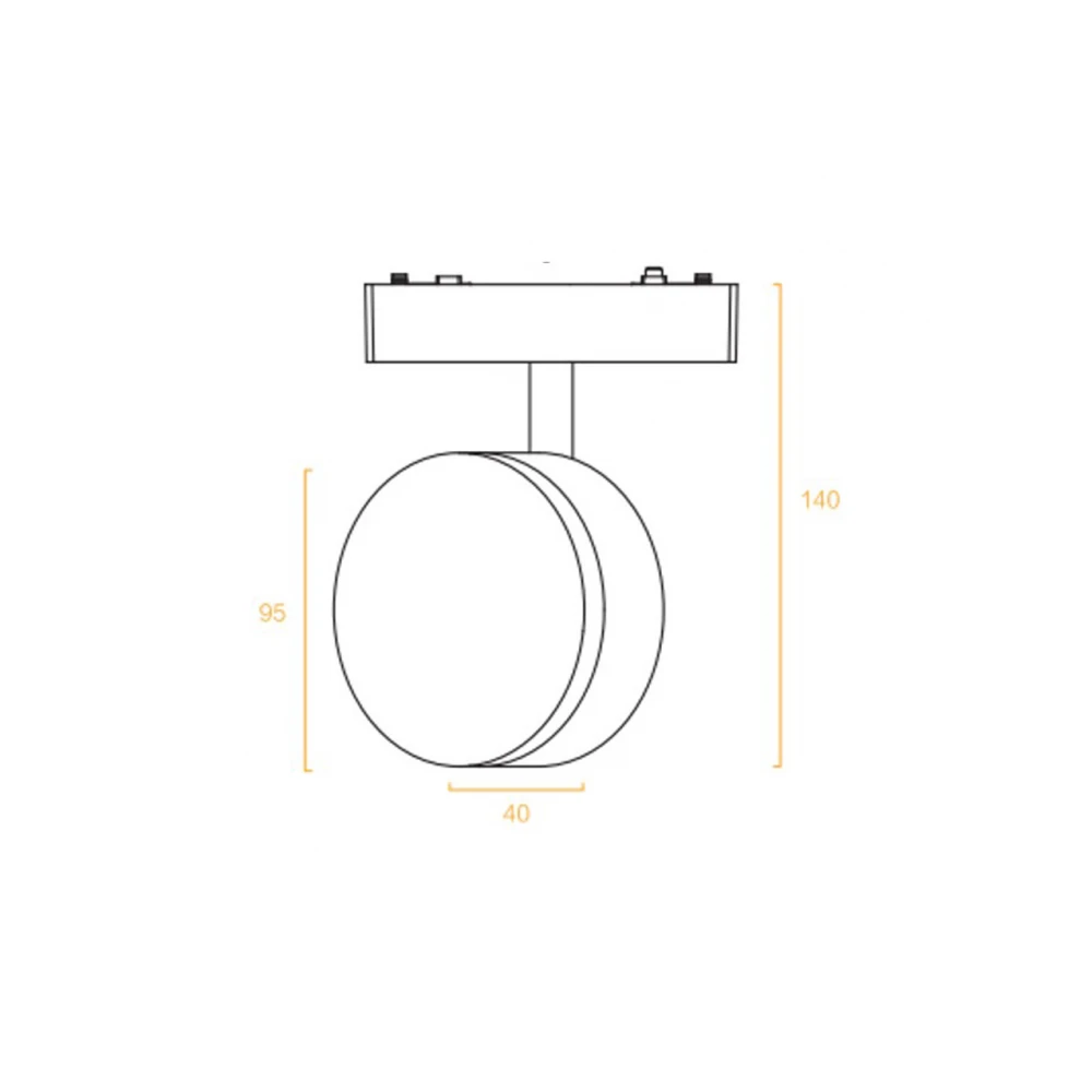 Slim 48V Magnetic Track Soft Light 9W Ra90 για ΡΑΓΑ SLIM ΜΑΥΡΟ - UNIVERSE