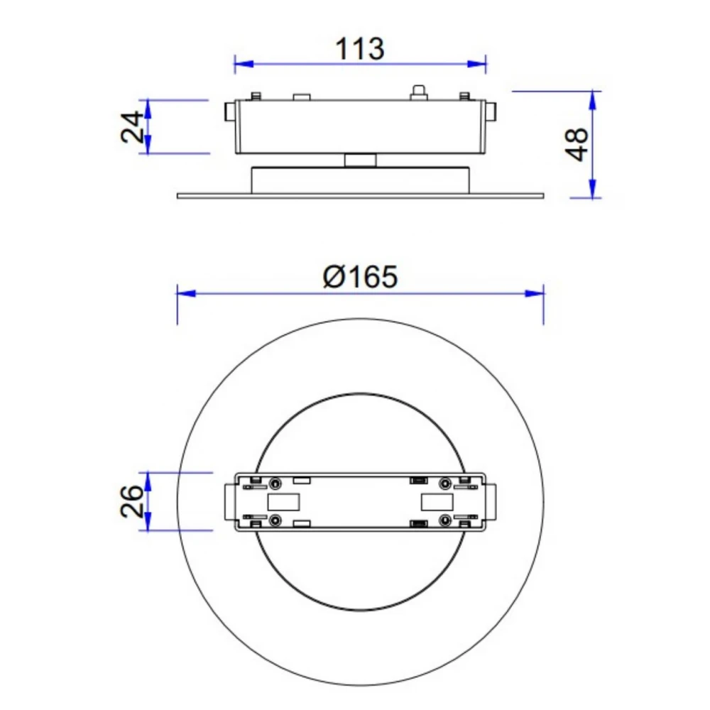 Slim 48V Magnetic Indirect Light 5W Ra90 για ΡΑΓΑ SLIM ΜΑΥΡΟ - UNIVERSE