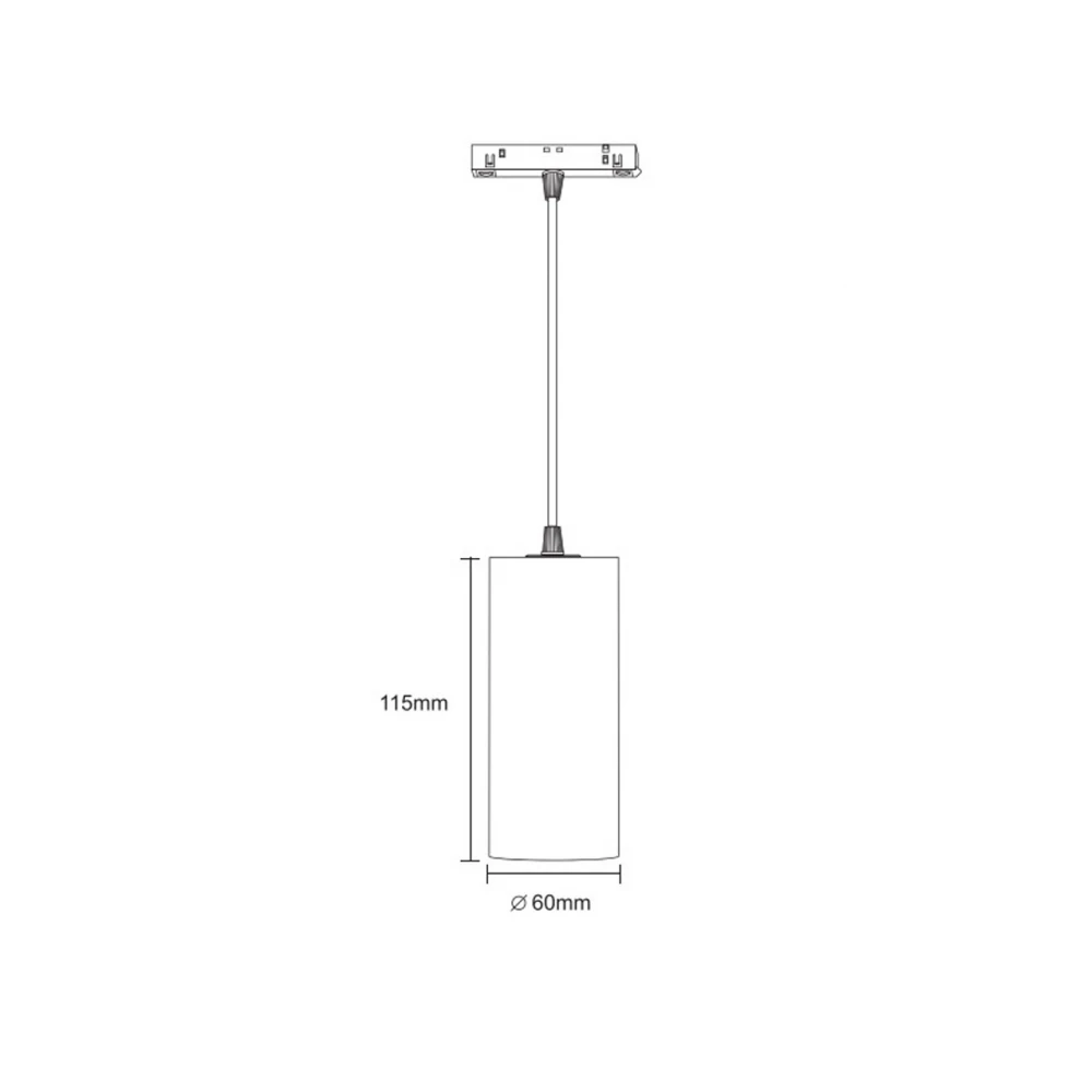Standard 48V Magnetic Suspension Light 20W RA90 Osram Led Για ΜΑΓΝΗΤΙΚΗ ΡΑΓΑ Χωνευτή Standard 48v Λευκό - UNIVERSE