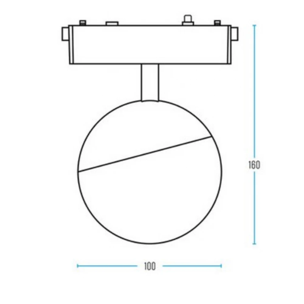 Standard 48V Magnetic Soft Light 6W RA90 Osram Led Για ΜΑΓΝΗΤΙΚΗ ΡΑΓΑ Χωνευτή Standard 48v Λευκό - UNIVERSE