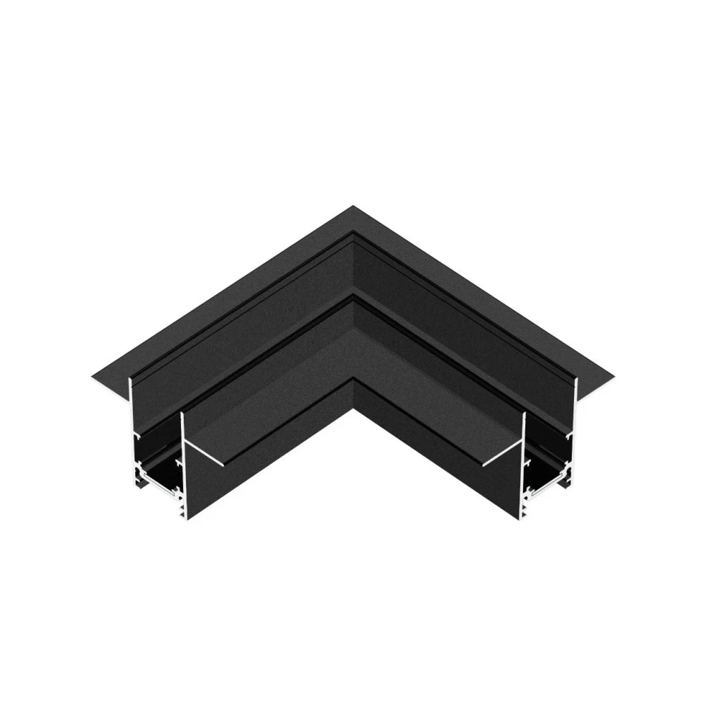 Horizontal 90° Joint Για ΜΑΓΝΗΤΙΚΗ ΡΑΓΑ Χωνευτή Standard 48v Μαύρο - UNIVERSE