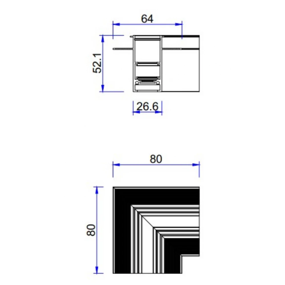 Horizontal 90° Joint Για ΜΑΓΝΗΤΙΚΗ ΡΑΓΑ Χωνευτή Standard 48v Λευκό- UNIVERSE