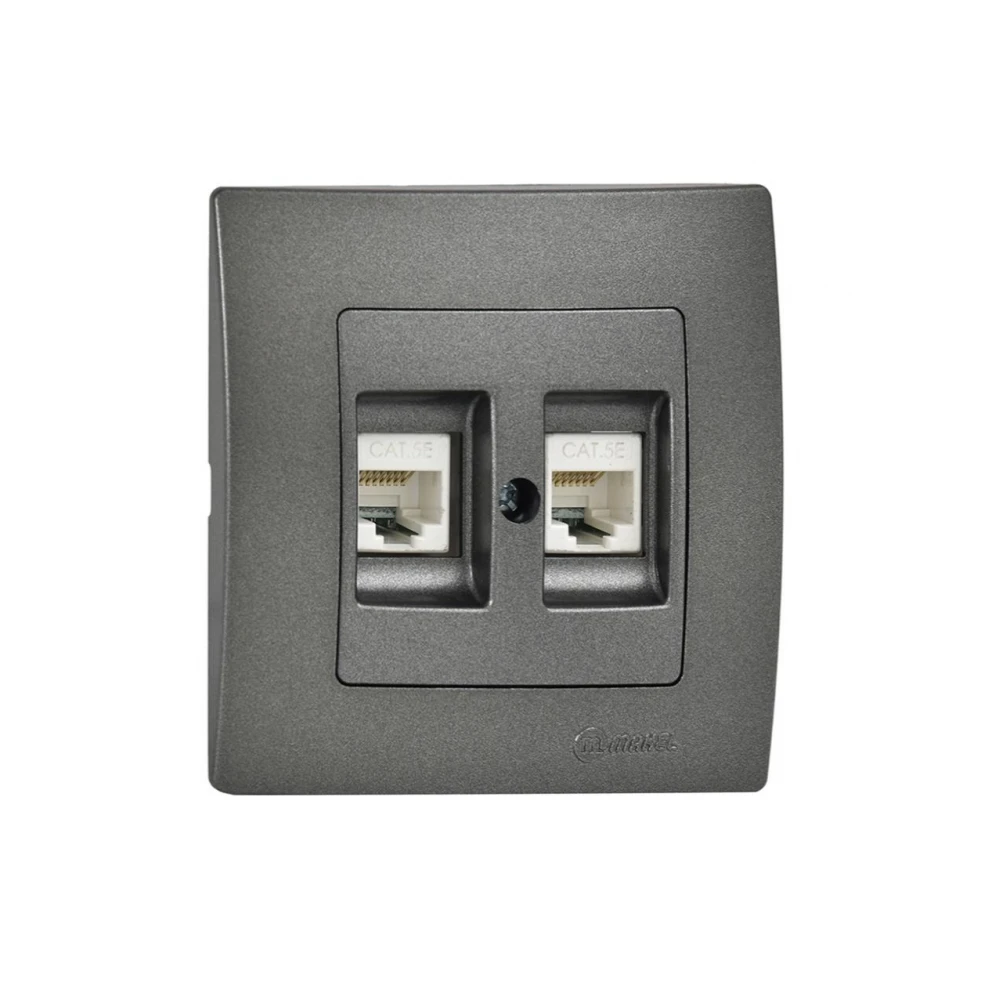 LILLIUM ΠΡ.DATA RJ45 2ΠΛ.C5 ΑΝΘΡΑΚΙ ΜΑΤ MAKEL