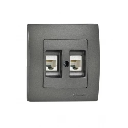 LILLIUM ΠΡ.DATA RJ45 2ΠΛ.C5 ΑΝΘΡΑΚΙ ΜΑΤ MAKEL
