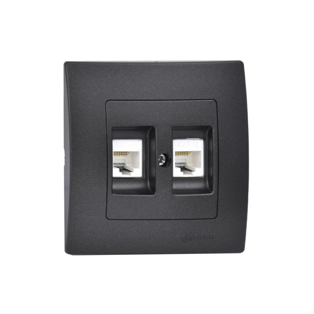 LILLIUM ΠΡ.DATA RJ45 2ΠΛ.C5 ΜΑΥΡΟ ΜΑΤ MAKEL