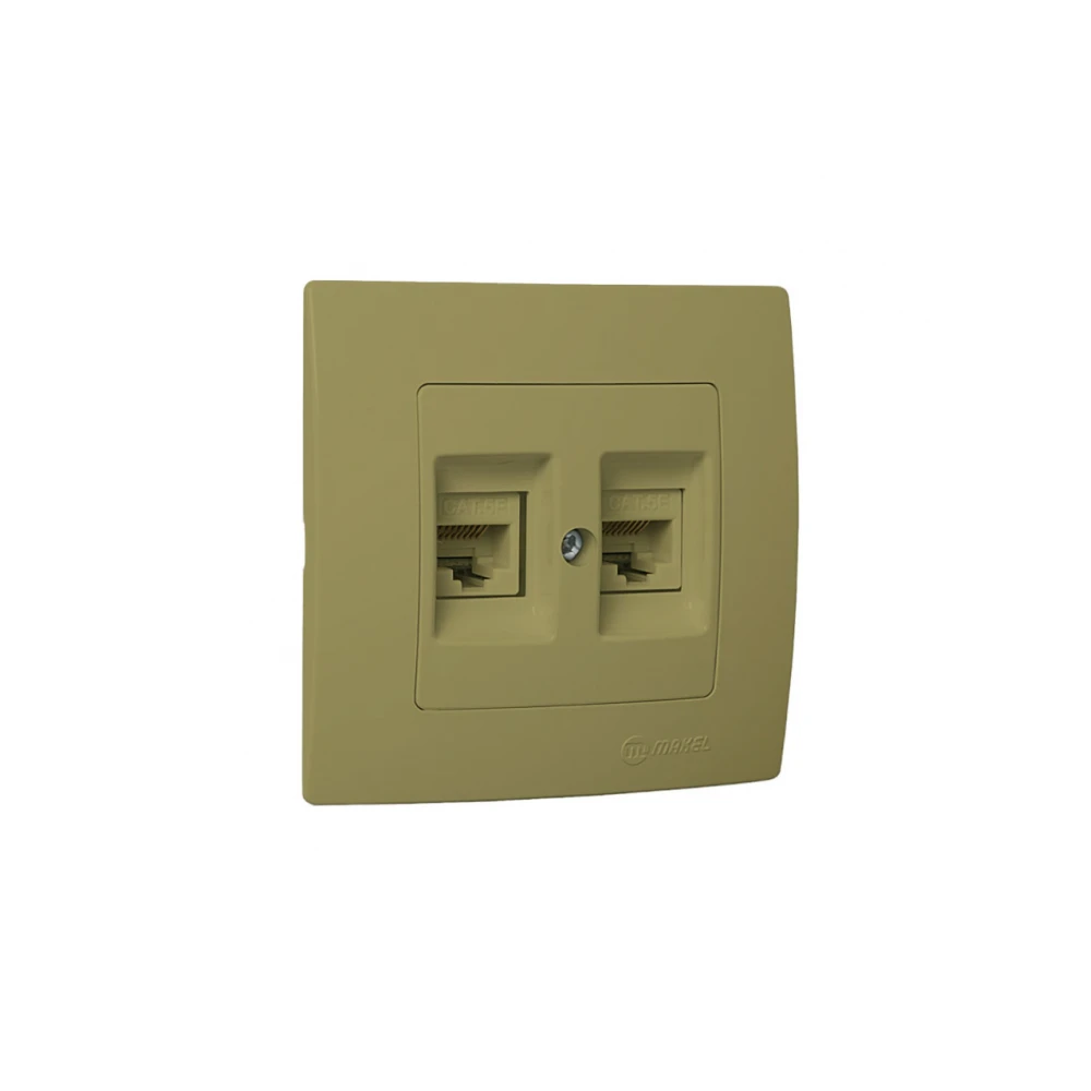 LILLIUM ΠΡ.DATA RJ45 2ΠΛ.C6 ΧΡΥΣΟ ΜΑΤ MAKEL