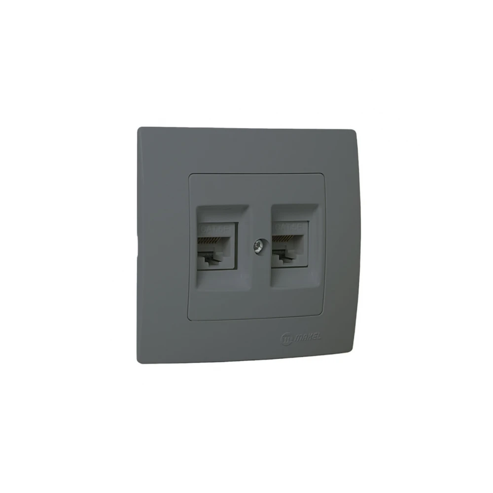 LILLIUM ΠΡ.DATA RJ45 2ΠΛ.C6 ΑΣΗΜΙ ΜΑΤ MAKEL