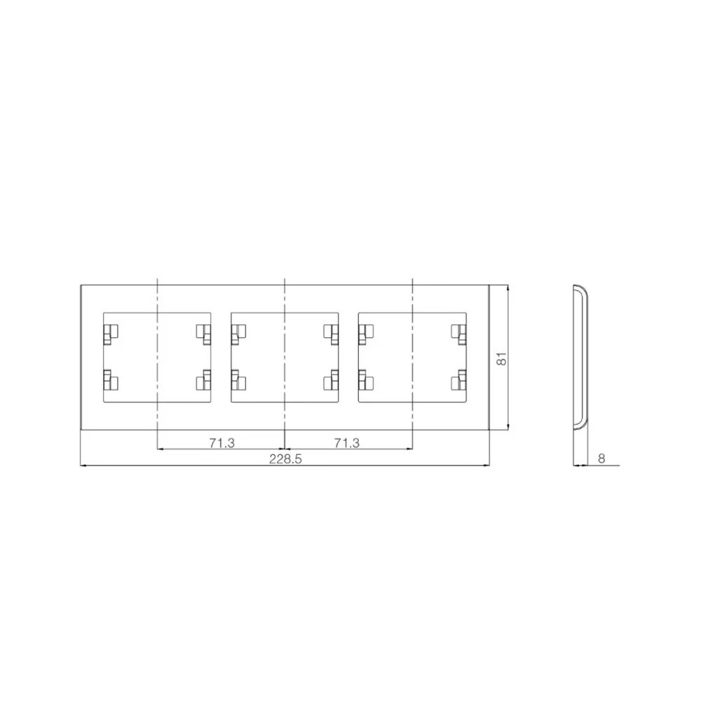 LILLIUM ΠΛΑΙΣΙΟ 3ΠΛΟ ΟΡΙΖΟΝΤΙΟ ΠΕΡΛΕ MAKEL