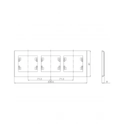 LILLIUM ΠΛΑΙΣΙΟ 3ΠΛΟ ΟΡΙΖ. ΑΝΘΡΑΚΙ ΜΑΤ MAKEL