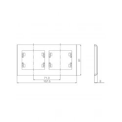 LILLIUM ΠΛΑΙΣΙΟ 2ΠΛΟ ΟΡΙΖ. ΜΑΥΡΟ ΜΑΤ MAKEL