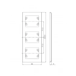 LILLIUM ΠΛΑΙΣΙΟ 3ΠΛΟ ΚΑΘΕΤΟ ΜΑΥΡΟ ΜΑΤ MAKEL