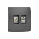 LILLIUM ΠΡΙΖ.TF RJ11+DATA RJ45 ΑΝΘΡΑΚΙ ΜΑΤ MAKEL