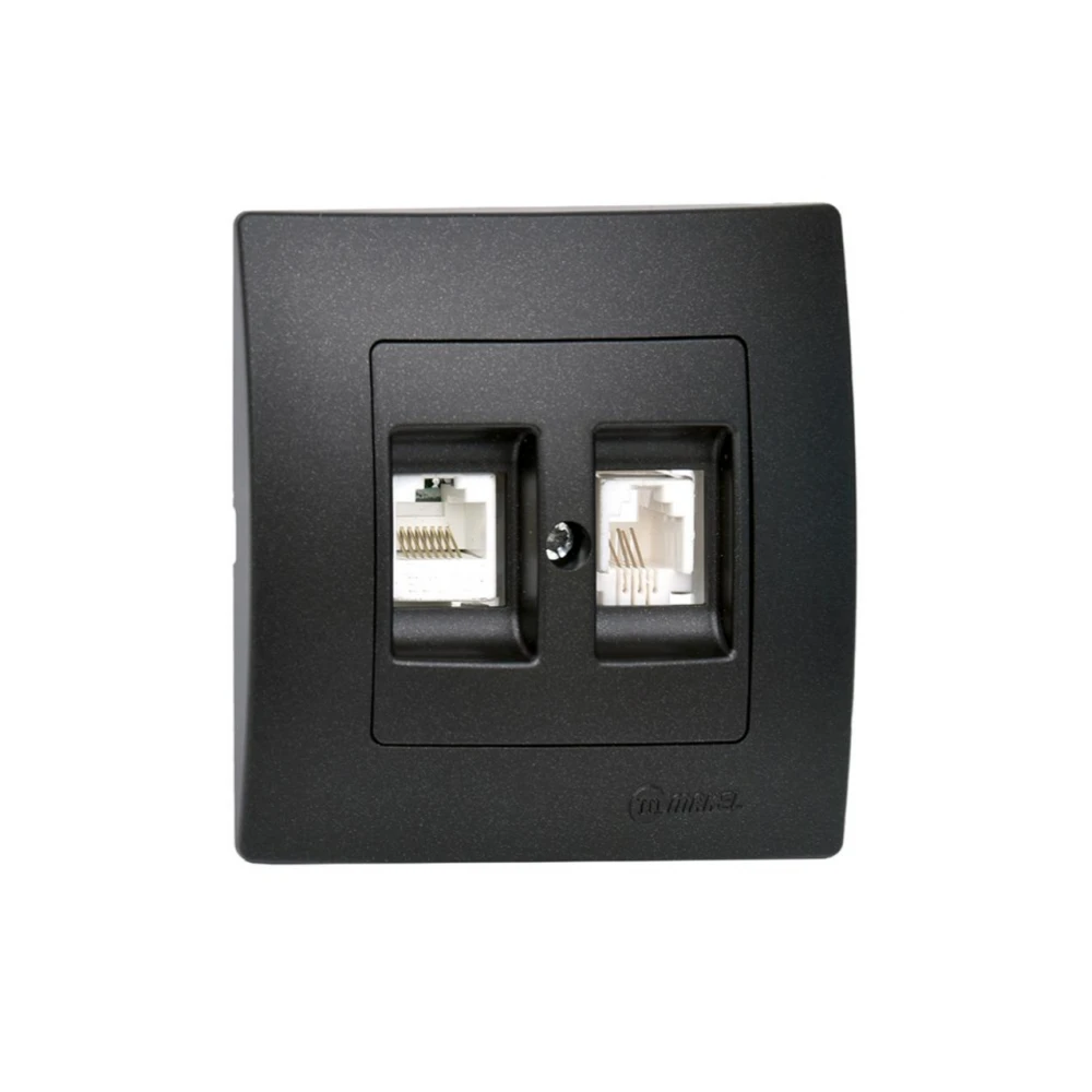 LILLIUM ΠΡΙΖ.TF RJ11+DATA RJ45 ΜΑΥΡΟ ΜΑΤ MAKEL