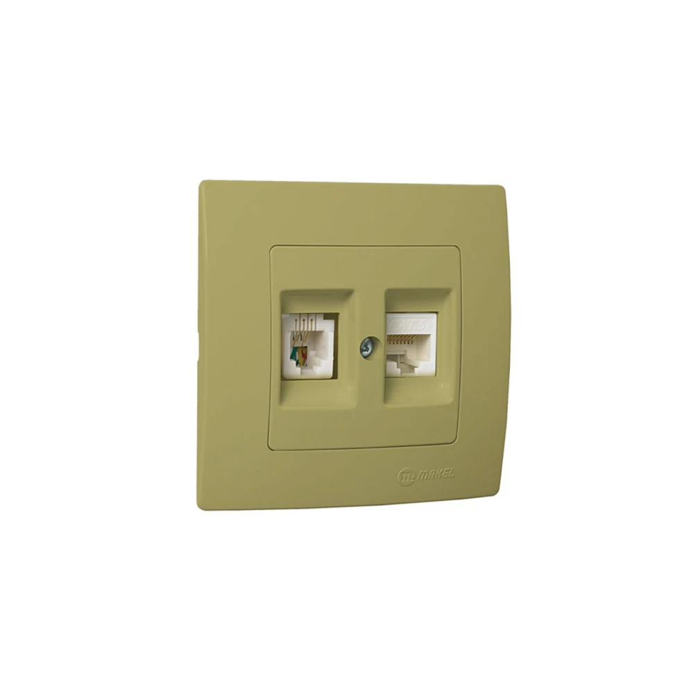 LILLIUM ΠΡΙΖ.TF RJ11+DATA RJ45 ΧΡΥΣΟ ΜΑΤ MAKEL