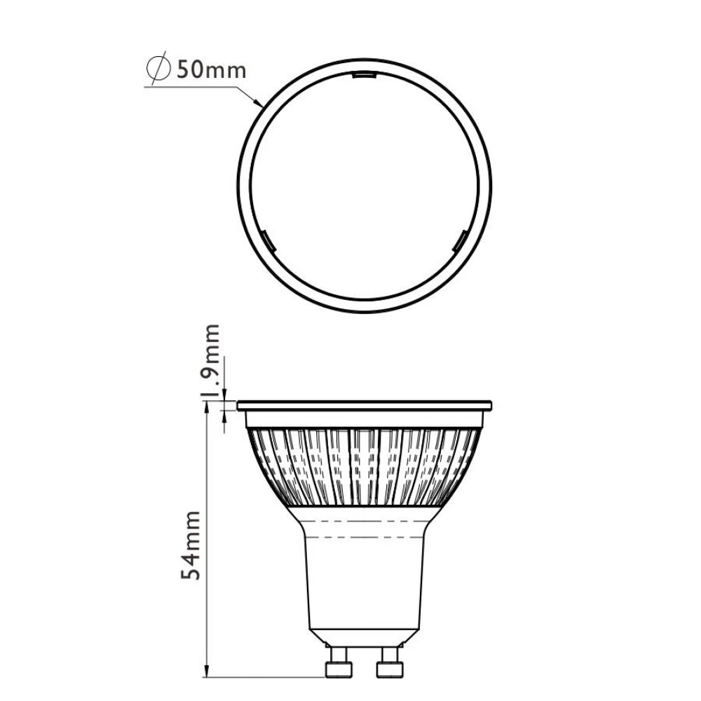 LED Λάμπα Σποτ 6.8W GU10 38 Μοίρες CRI97 2700K Θερμό Λευκό - PRO+ DICRO PRECISE DIMMABLE - Marino Cristal