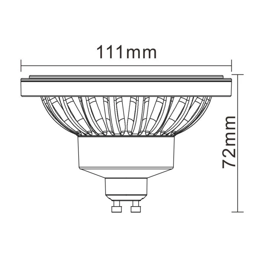LED Λάμπα Σποτ 18W MR16 ‐ Με GU10 CAP - 30 Μοίρες CRI97 4000K Ουδέτερο Λευκό - PRO+ QR18LED DIMMABLE - Marino Cristal