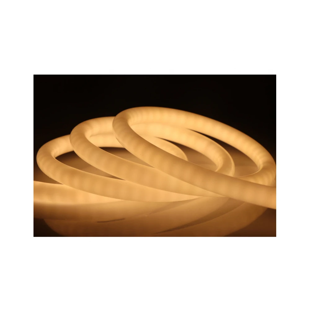 5 Μέτρα - ROUND NEON FLEX LED TAINIA ΔΥΟ ΟΨΕΩΝ ΘΕΡΜΟ ΛΕΥΚΟ 3000Κ Φ13mm 18W 24V 1800lm 360° IP65 DIMMABLE UNIVERSE