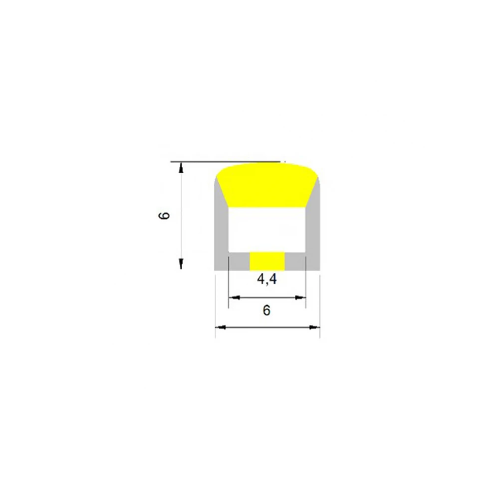 5 Μέτρα - MINI CUBE NEON FLEX LED TAINIA 10W 24V 220° IP65 DIMMABLE UNIVERSE