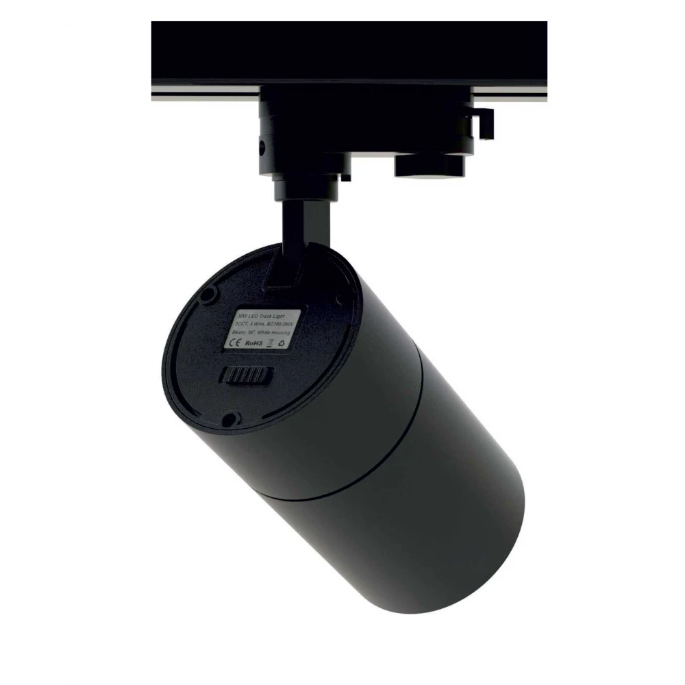Σποτ ράγας 30W LED COB με τριφασικό αντάπτορα CCT tunable - Μαύρο - UNIVERSE