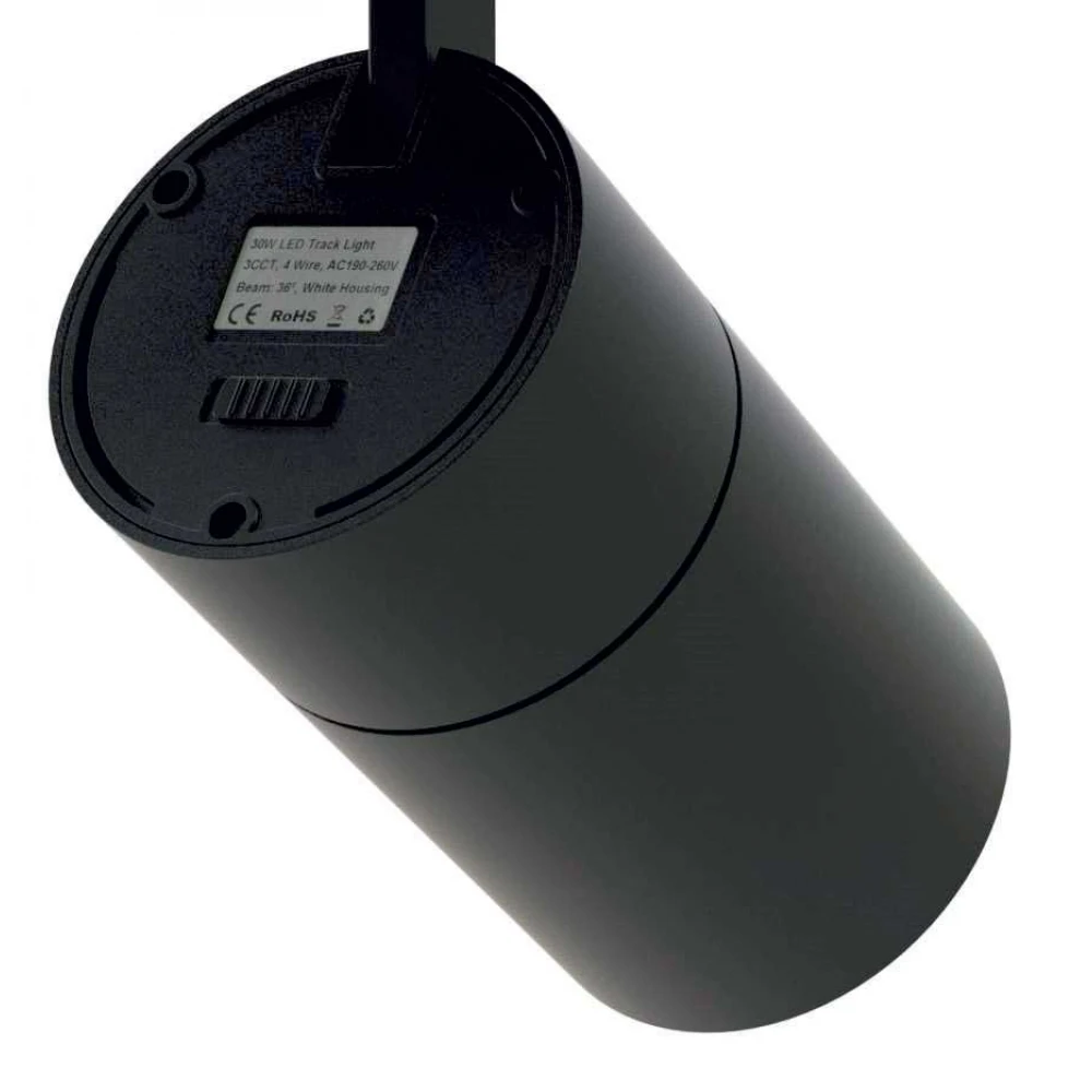 Σποτ ράγας 30W LED COB με τριφασικό αντάπτορα CCT tunable - Μαύρο - UNIVERSE