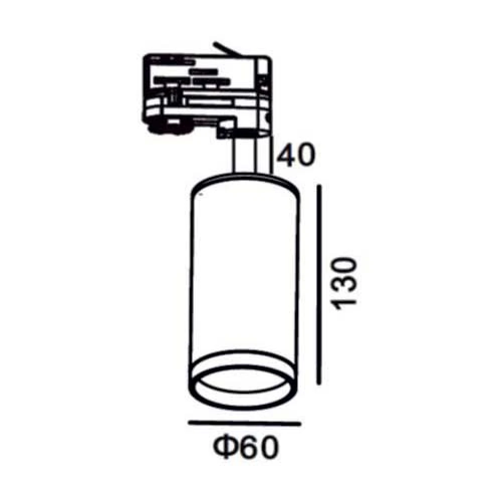 Σποτ ράγας για λάμπα MR16/GU10 με adaptor μονοφασικής ράγας (2‐καλωδίων) Λευκό - UNIVERSE