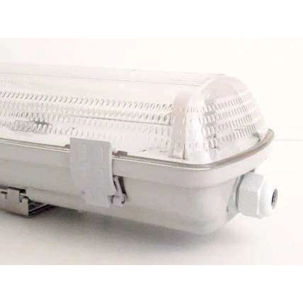  TWO in ONE σκαφάκι Έτοιμο Φωτιστικό LED Σκάφη Για T8 2x18W Σε Γκρι Ανοικτό PC L1200 Universe