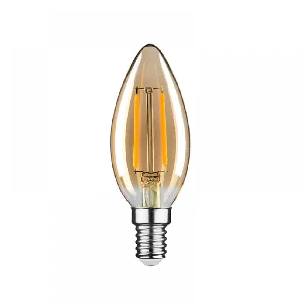 LED Λάμπα Filament Κεράκι 6W Θερμό 2200K E14 Μελί Γυαλί DIMMABLE Universe