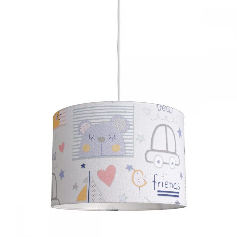 Κρεμαστό Παιδικό Φωτιστικό - Bear Friends - 1 x E27 VEIS