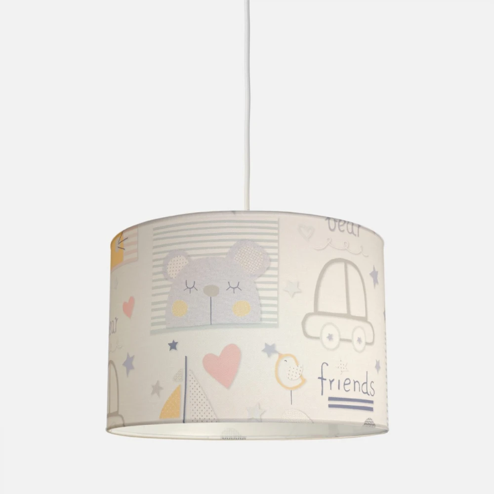Κρεμαστό Παιδικό Φωτιστικό - Bear Friends - 1 x E27 VEIS