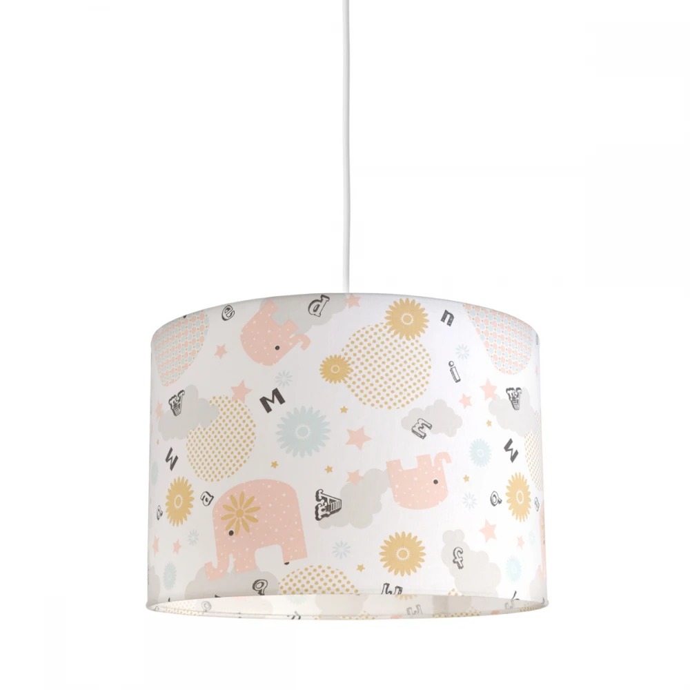 Παιδικό φωτιστικό οροφής Pink Elephants - 1 x E27 VEIS