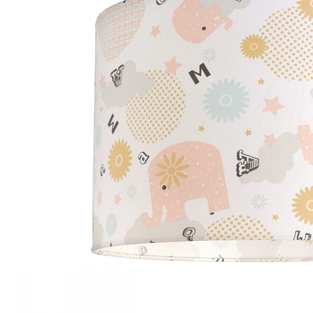 Παιδικό φωτιστικό οροφής Pink Elephants - 1 x E27 VEIS