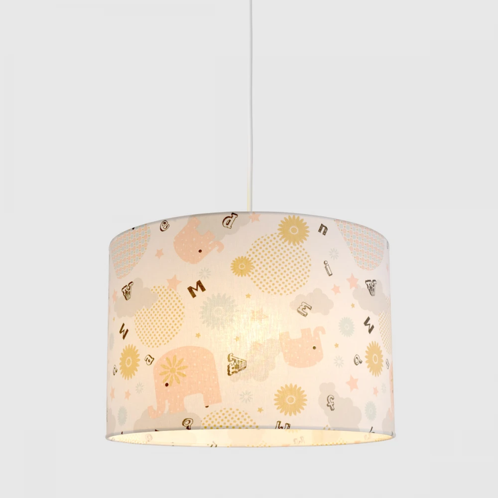 Παιδικό φωτιστικό οροφής Pink Elephants - 1 x E27 VEIS