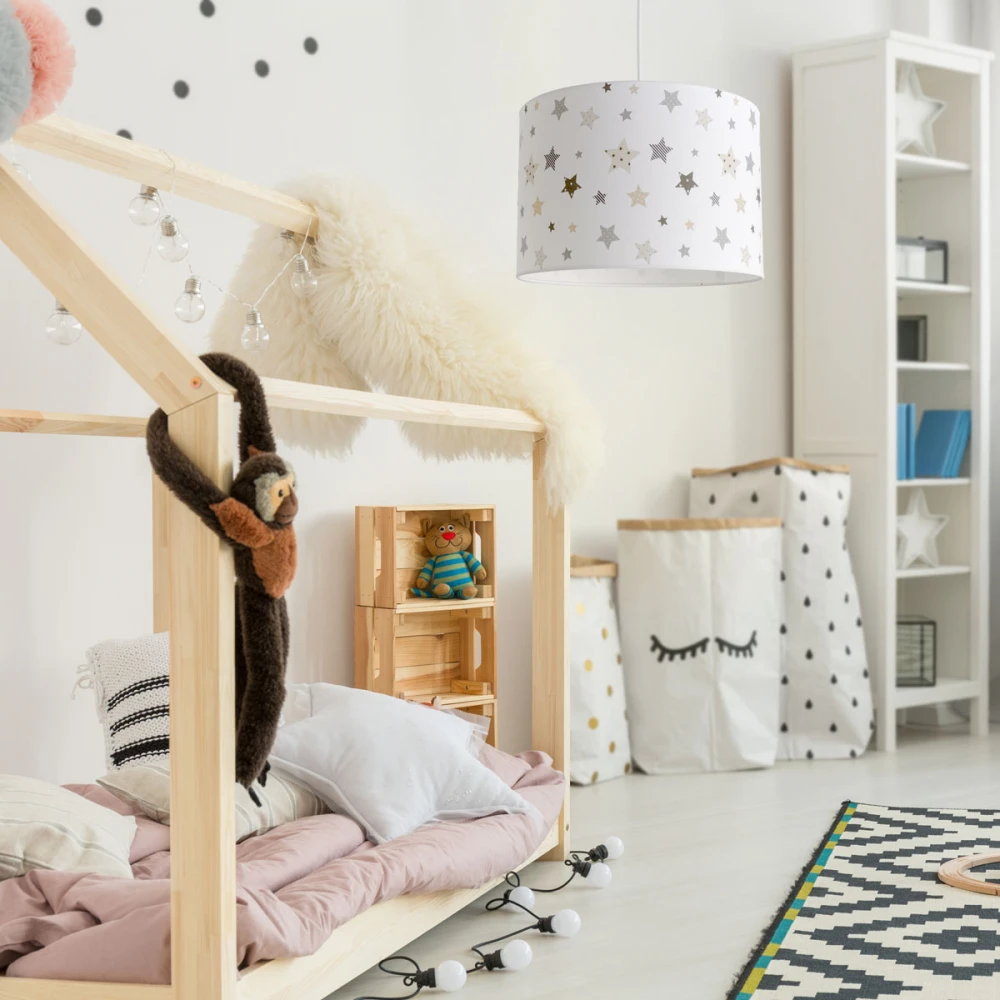 Κρεμαστό Παιδικό Φωτιστικό - Little Stars Beige - 1 x E27 VEIS