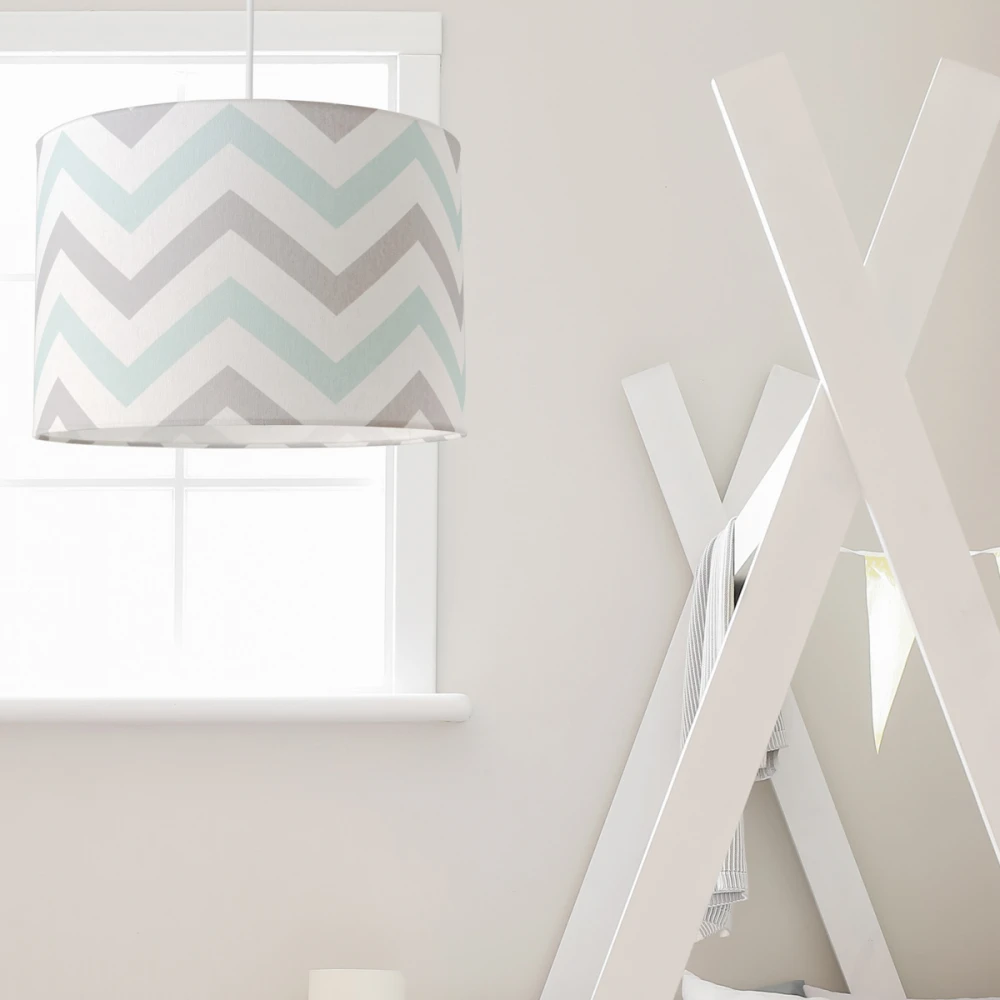 Κρεμαστό φωτιστικό Chevron Grey Mint - 1 x E27 VEIS