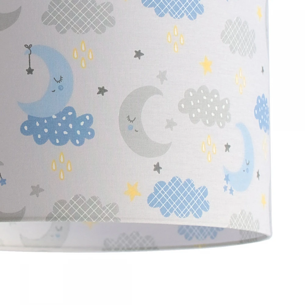 Κρεμαστό Παιδικό Φωτιστικό - Sleepy Moon Grey - 1 x E27 VEIS