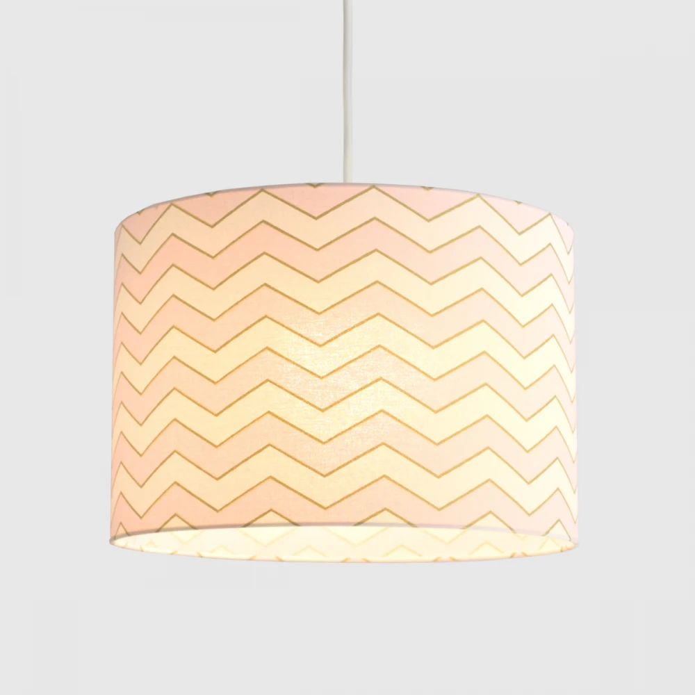 Κρεμαστό Παιδικό Φωτιστικό - Chevron Pink Gold - 1 x E27 VEIS