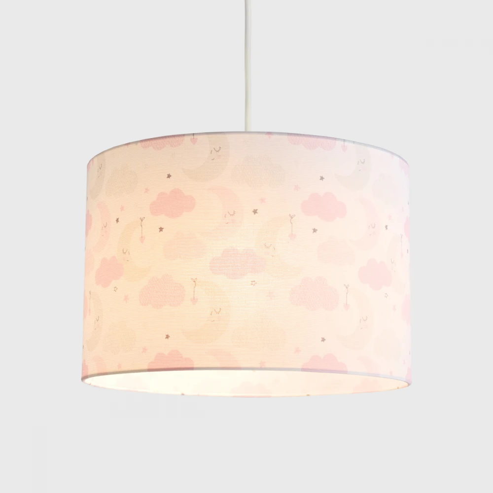 Κρεμαστό Παιδικό Φωτιστικό - Sleepy Moon Pink - 1 x E27 VEIS