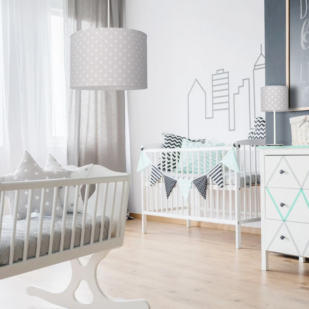 Κρεμαστό Παιδικό Φωτιστικό - Stars Grey - 1 x E27 VEIS