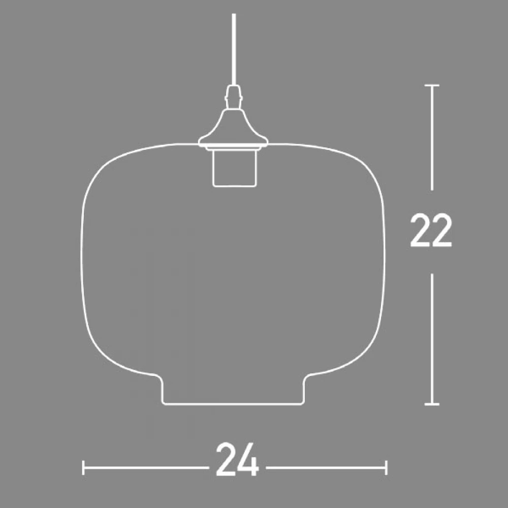 Κρεμαστό Φωτιστικό Από Γυαλί Σε Γκρι Χρώμα Φ24CM 1xE27 - ZAMBELIS LIGHTS