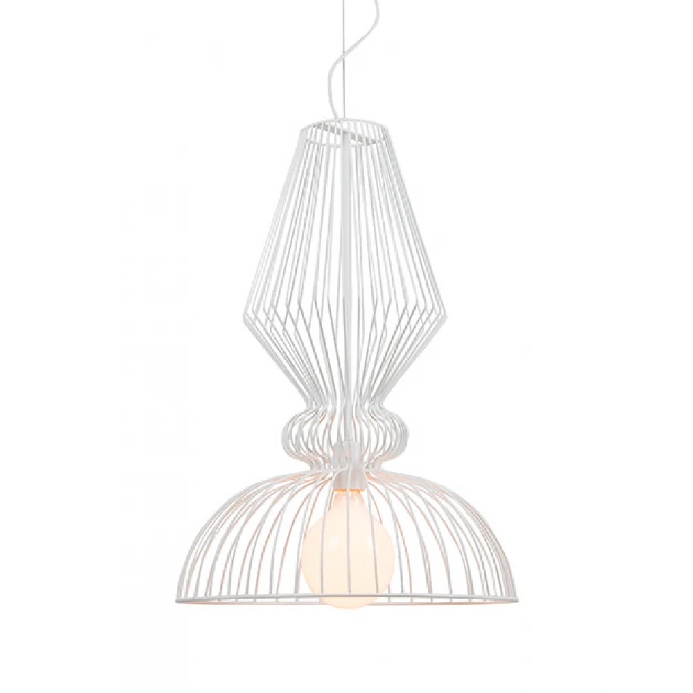 Κρεμαστό Φωτιστικό Μεταλλικό Σε Λευκό Χρώμα Φ45CM 1xE27 - ZAMBELIS LIGHTS