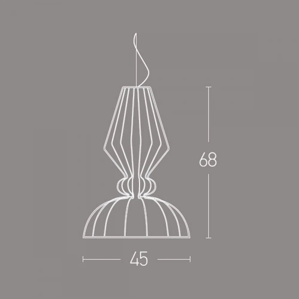 Κρεμαστό Φωτιστικό Μεταλλικό Σε Λευκό Με Χρυσό Χρώμα Φ45CM 1xE27 - ZAMBELIS LIGHTS