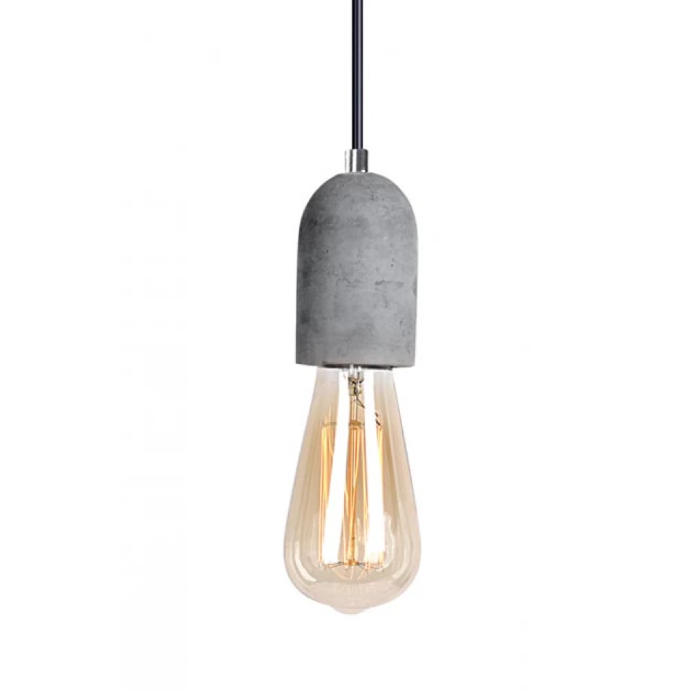 Vintage Κρεμαστό Φωτιστικό Μονόφωτο Από Μπετό Ø5cm 1xE27 40W - Zambelis Lights