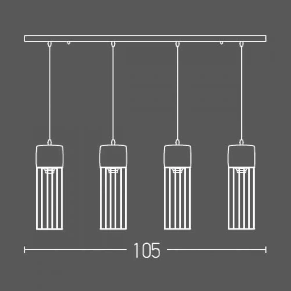 Κρεμαστό Φωτιστικό Πολύφωτο Από Τσιμέντο σε Ράγα 4xE27 - ZAMBELIS LIGHTS