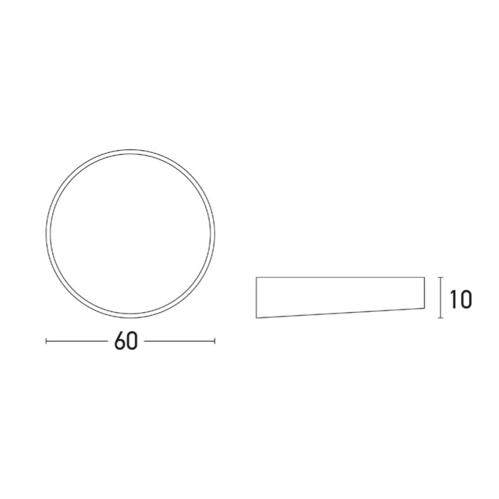 LED Πλαφονιέρα Μεταλλική Σε Λευκό Ματ Χρώμα 64W Φ60cm - Zambelis Lights