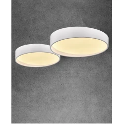 LED Πλαφονιέρα Μεταλλική Σε Λευκό Ματ Χρώμα 64W Φ60cm - Zambelis Lights