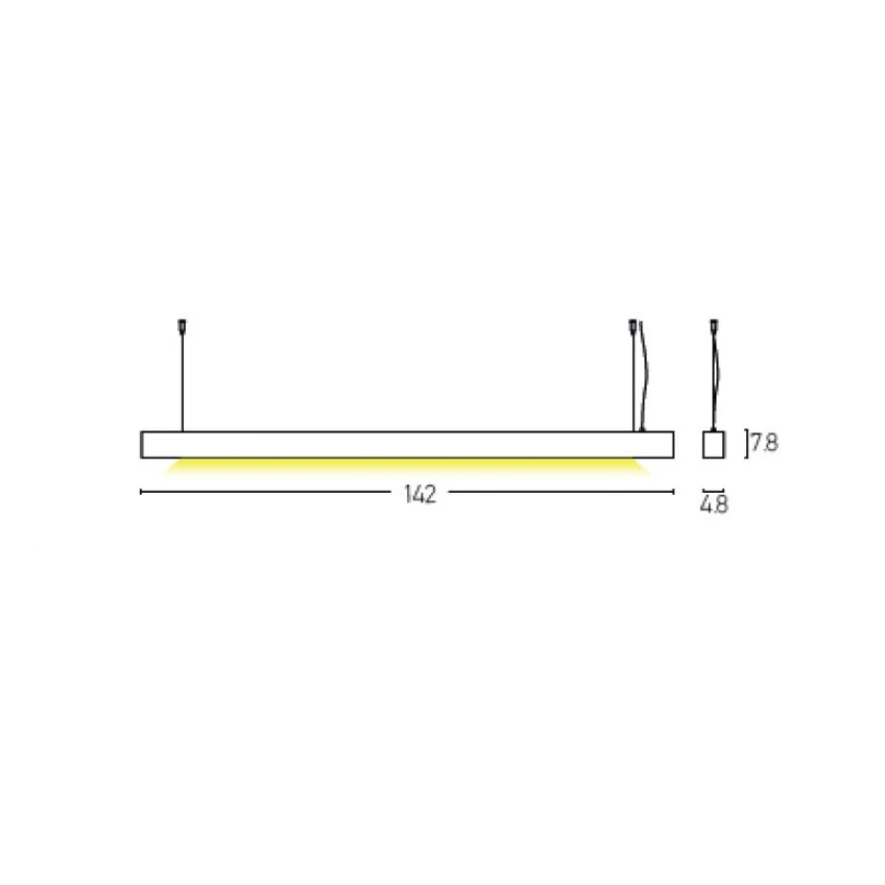 LED Κρεμαστό Φωτιστικό Ράγα Σε Μαύρη Σκουριά 45W - ZAMBELIS LIGHTS